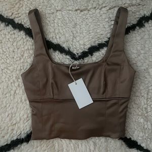 Aritzia Wilfred shine bustier NWT